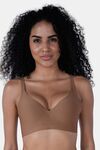 Soie Padded Non-Wired Medium Coverage T-Shirt Bra - Choco Malt — thumbnail 1